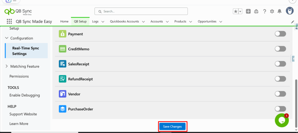 Click Save Changes